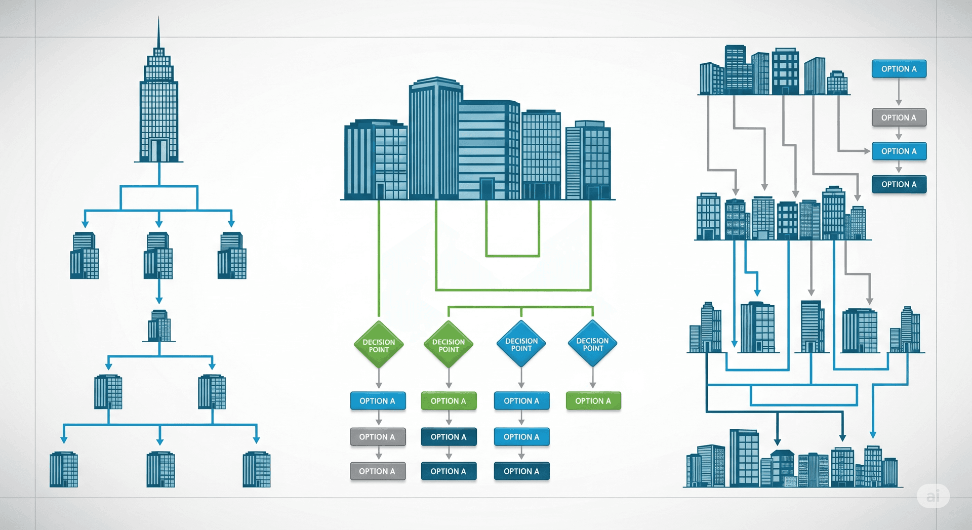 Flowchart helping to choose a business structure